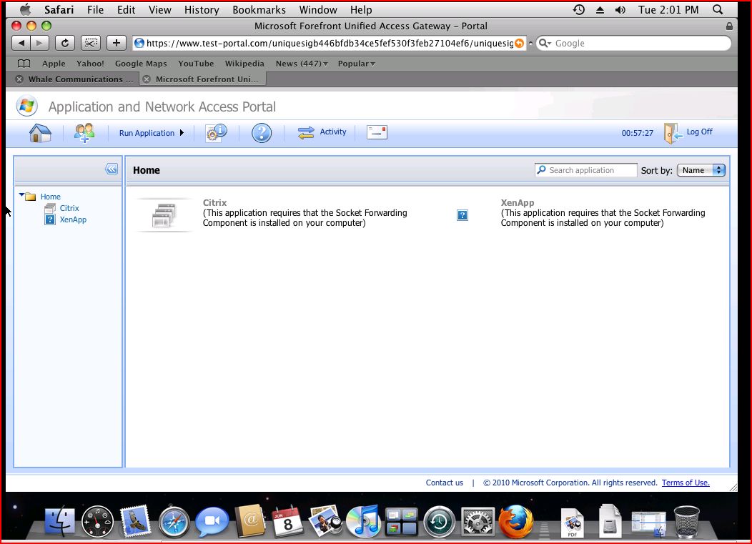 Accessing Citrix Presentation Server in Mac machine-Figure 3